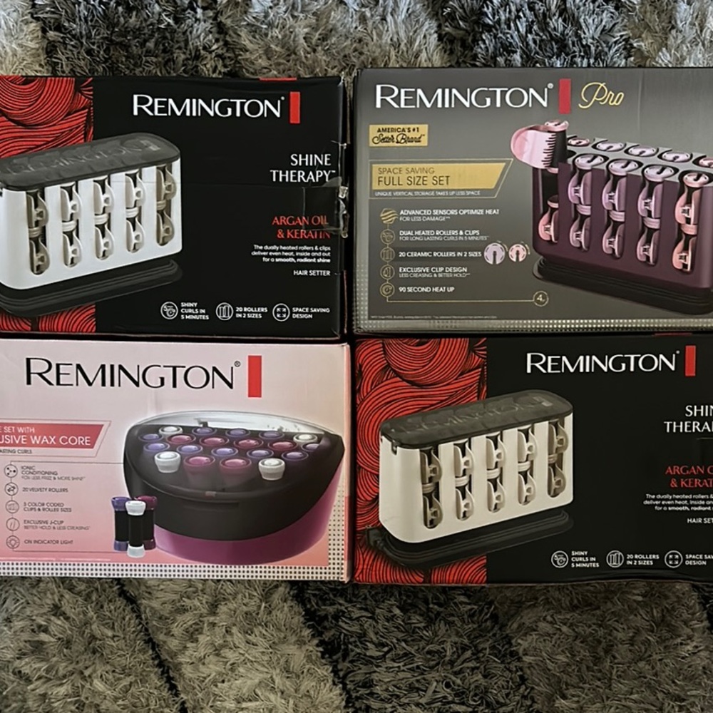 Remington Pro Full Size Hair Roller Set - Pink and Black